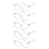 1/2/3/4/5pcs Auto-Focus Blue Light Blocking Reading Glasses – Anti-Fatigue Unisex Oversized Frames with Spring Hinges