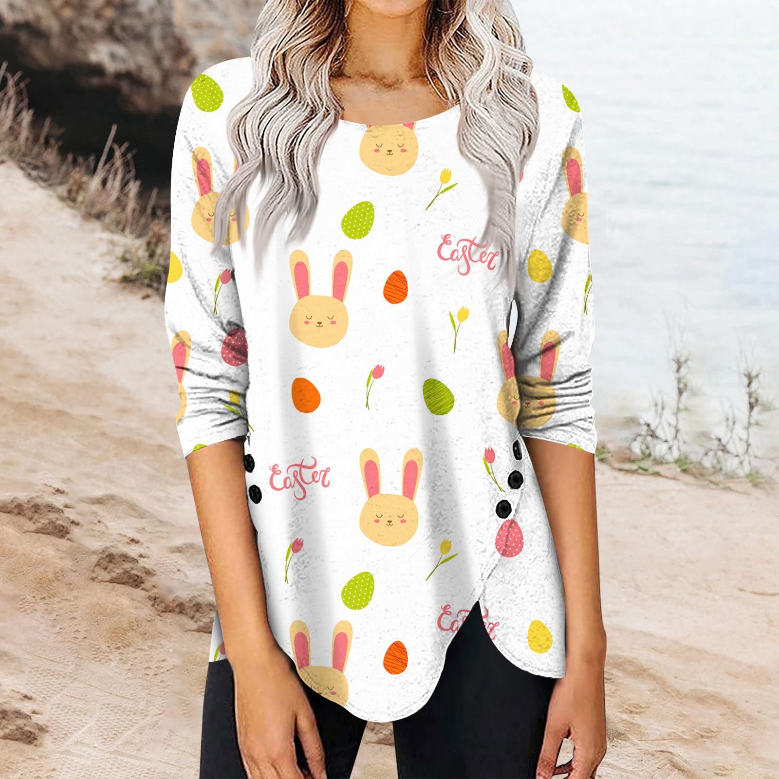 

Жіночі сорочки з довгим рукавом Трійники з принтом Блузки Повсякденні нерегулярні топи на ґудзиках Пуловери XL жовтий