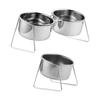Elevated Cat Food Water Bowl Non Slip Stand Stainless Steel Feeding Dish for Small Breed Dogs and Kittens