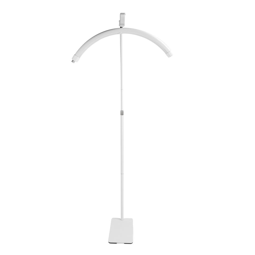 Half Moon Shaped Beauty Floor Lamp 3 Color Temp Adjustable Eyelash LED Floor Light for Skincare Tattoo 100‑240V US Plug