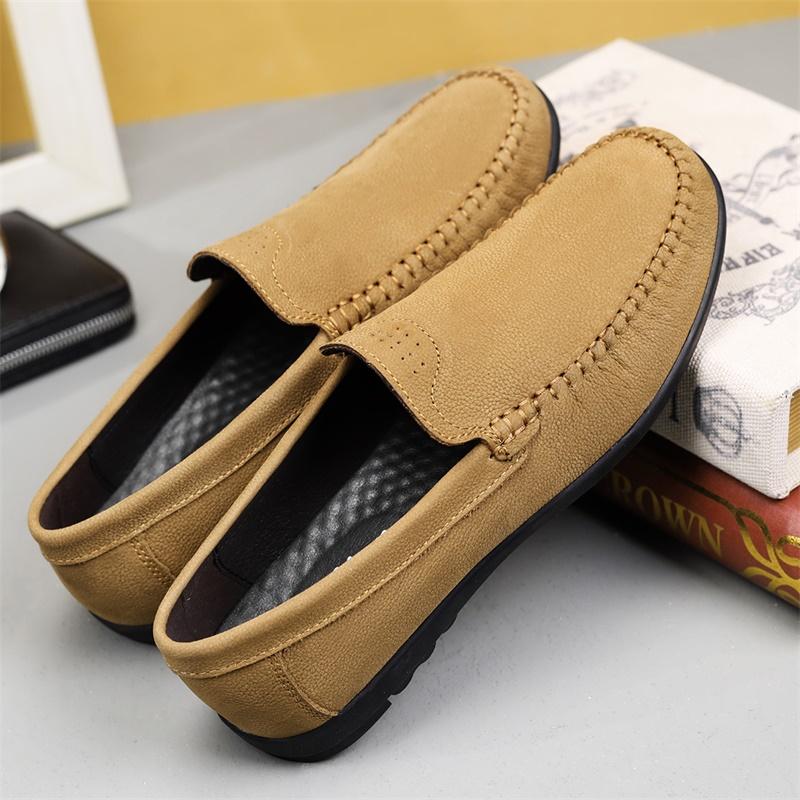 Handmade Men's Genuine Leather Shoes Comfortable Men's Work Loafers Spring Autumn New Men's Casual Shoes High Quality Male Flats