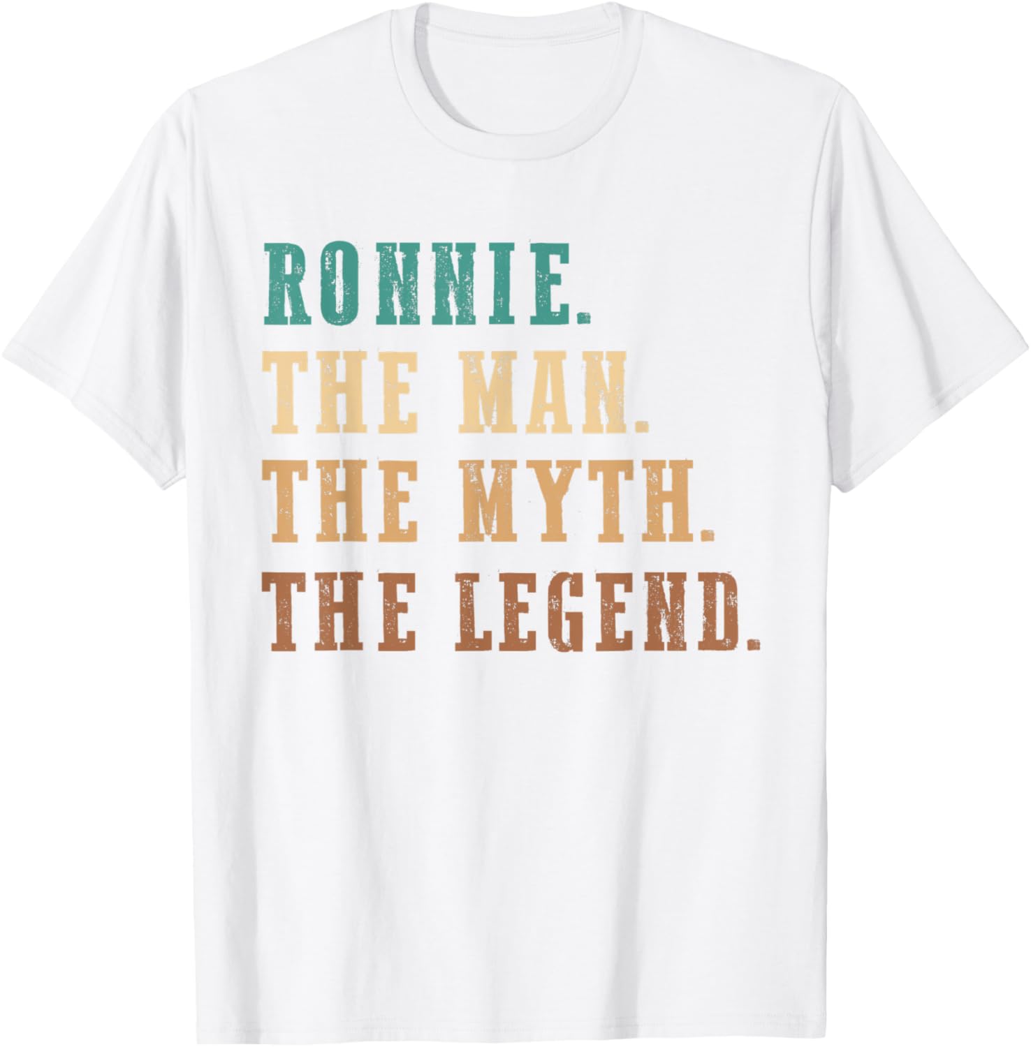 Ronnie The Man The Myth The Legend Funny Personalized Ronnie T-Shirt S