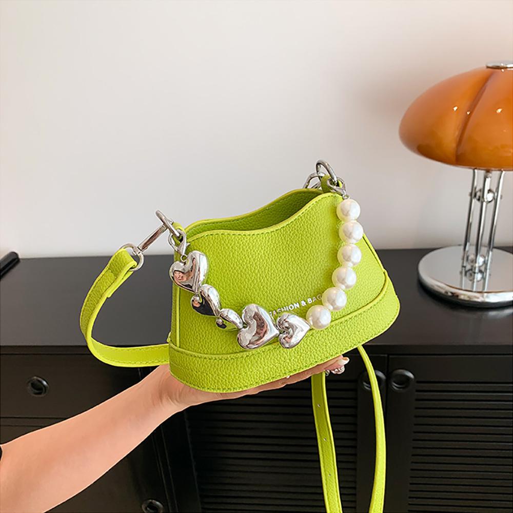 Women's Shoulder Bag  Summer New Fashion Love Pearl Mini Handbags Luxury Versatile Crossbody Small Bags for Party