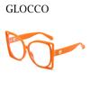 Luxury Orange Eyeglasses For Women Anti Blue Light Myopia Glasses Vision Diopters 0 -1 5 -6 Nearsightedness Glasses