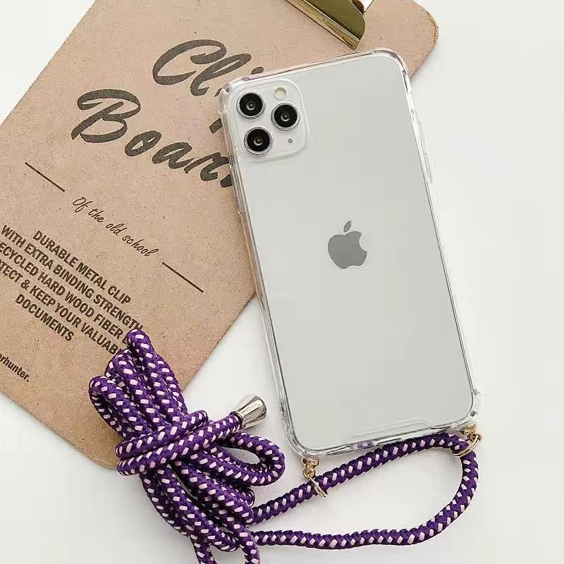 Necklace Crossbody Lanyard With Strap Case For Vivo V40 Pro V40 SE V40 Lite Shockproof Transparent Soft Cord Phone Cover Fundas