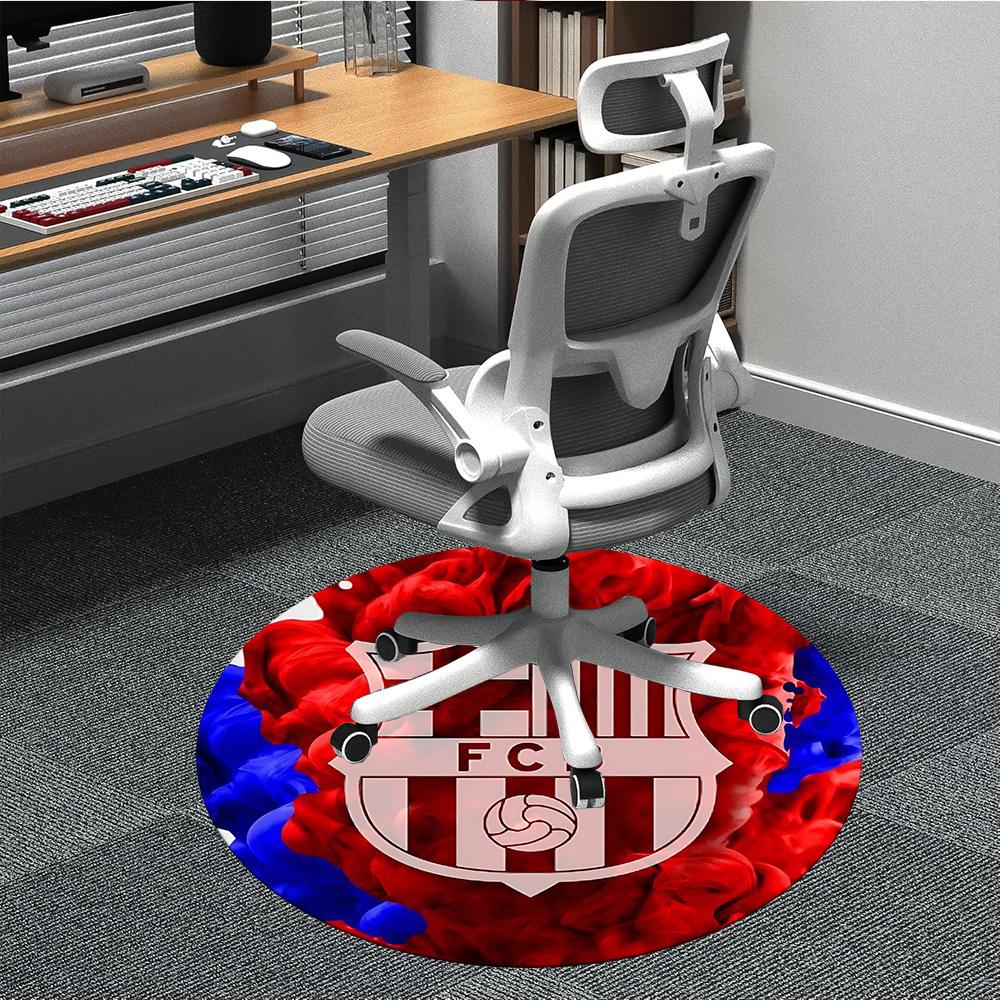 1pc Barcelona Football Office Round Area Rug, Under Office Chairs Bedroom Living Room Home Decor A1016272