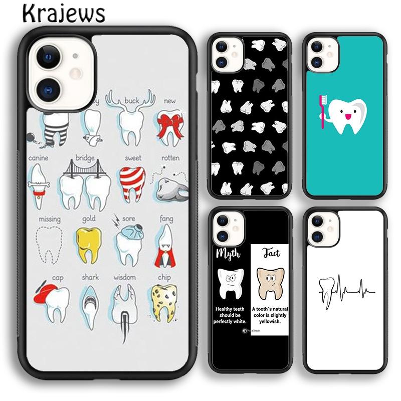 Krajews Dentist Dental Hygienist Tooth Phone Case Cover For iPhone 17 Air 16 15 14 plus 12 pro max coque Fundas