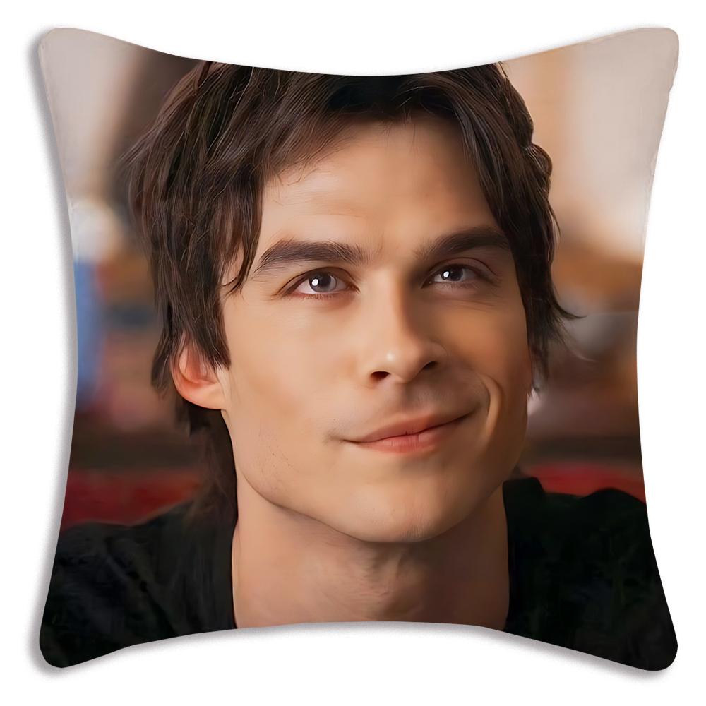 1pc Damon Salvatore Pillow Set Vampire Diaries Pillowcase Sofa Decoration Home Double Sided Printed Cute Cushion Cover