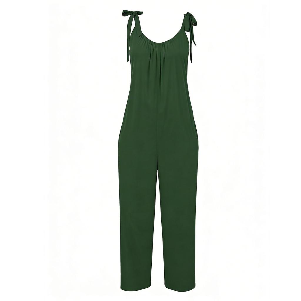 Jumpsuits For Women Sleeveless Spaghetti Strap Womens Jumpsuit Wide Leg With Pockets