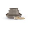 Cookware Set - Suitable for All Hob Types Including Induction - - AM9192 - Aluminum with Ceramic Coating - 5 Pieces - Taupe