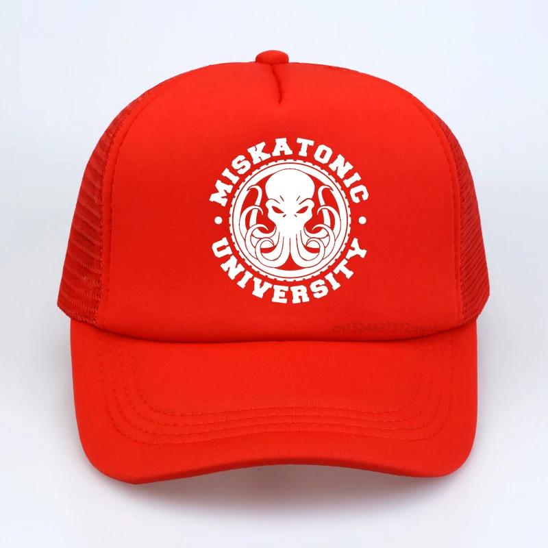 Miskatonic University Unisexs hat Necronomicon Call Of Cthulhu Cthulu Lovecraft Novelty baseball cap Mesh Breathable trucker hats Adjustable