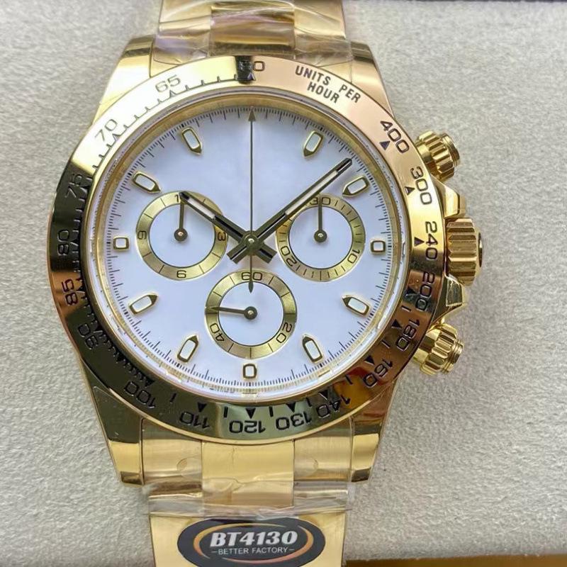 Rolex Daytona 40mm Diamond-Inlaid Multifunctional Automatic Mechanical Men's Watch.