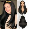 FREEDOM Synthetic Lace Front Wigs For Women 9x6 Pre Plucked Straight Layerd Wig 24" Ombre Blonde Pre Cut Wear And Go Lace Wigs
