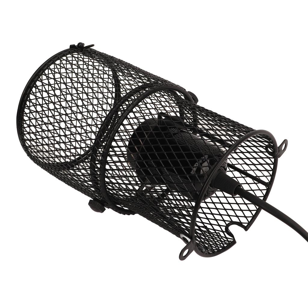 Reptile Heat Lamp Guard Design Retractable E27 Bulb Connector Reptile Heat Lamp Mesh Cover Safety for Snakes