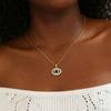 Stainless Steel Evil Eye Pendant Necklace For Women Inlaid Zircon Lucky Turkish Eyes Clavicle Choker Beach Party Jewelry Gift