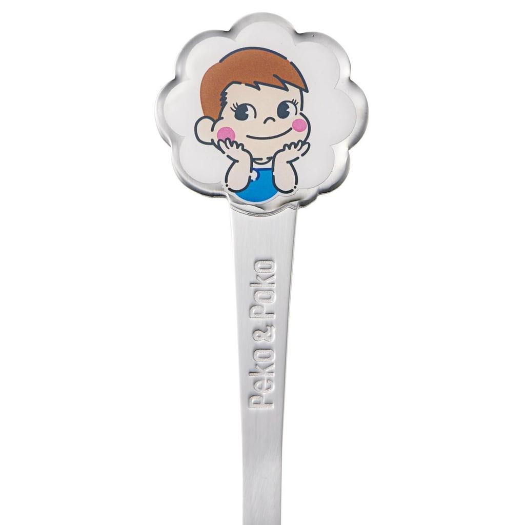 Skater Peko-chan Die-Cut Stainless Steel Kids Spoon 11cm, Dishwasher Safe Children's Flatware, DSS1C-A