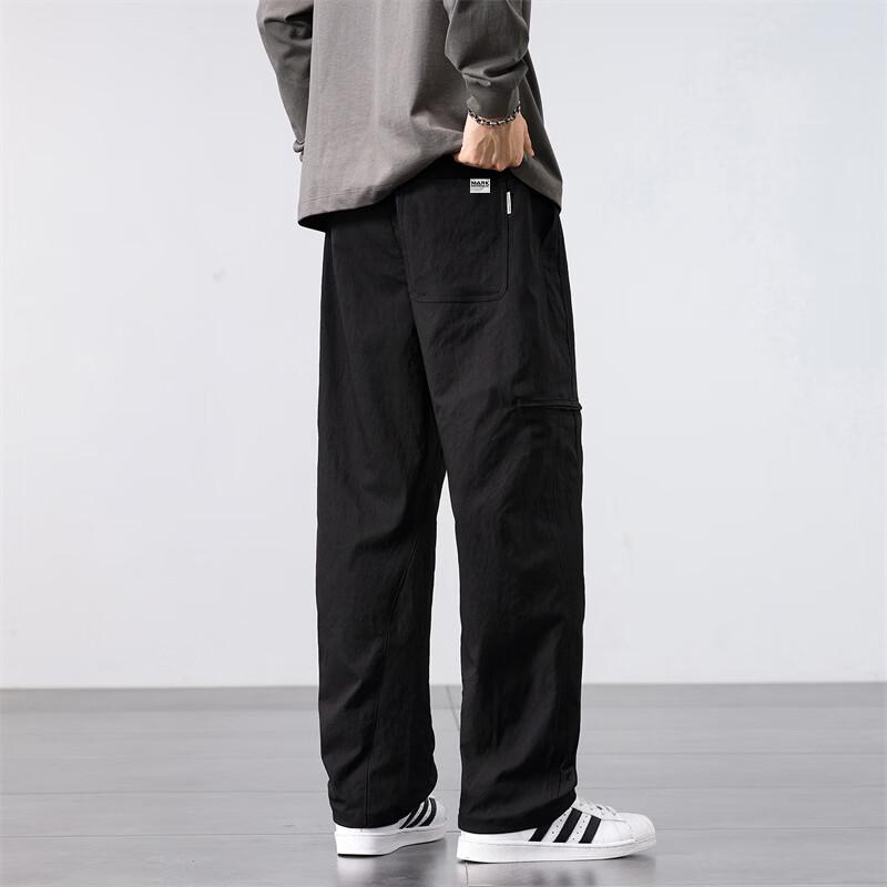 Mark Fairwhale Men's American Style Loose Cargo Parachute Pants