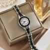 Ladies Quartz Watch Round Band Wristwatch Strap Analog Watch Contrasting Color Dial Slim Women Bracelet Gift