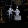 Shining Bride Crystal Crown Earrings Jeweled Rhinestone Headband  Wedding Styling Accessories
