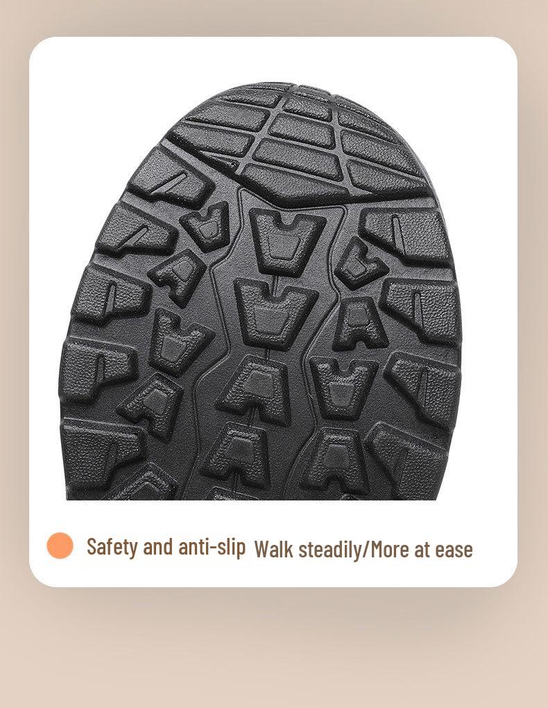 Pánské zimní protiskluzové teplé nepromokavé bavlněné boty pro střední a starší věk