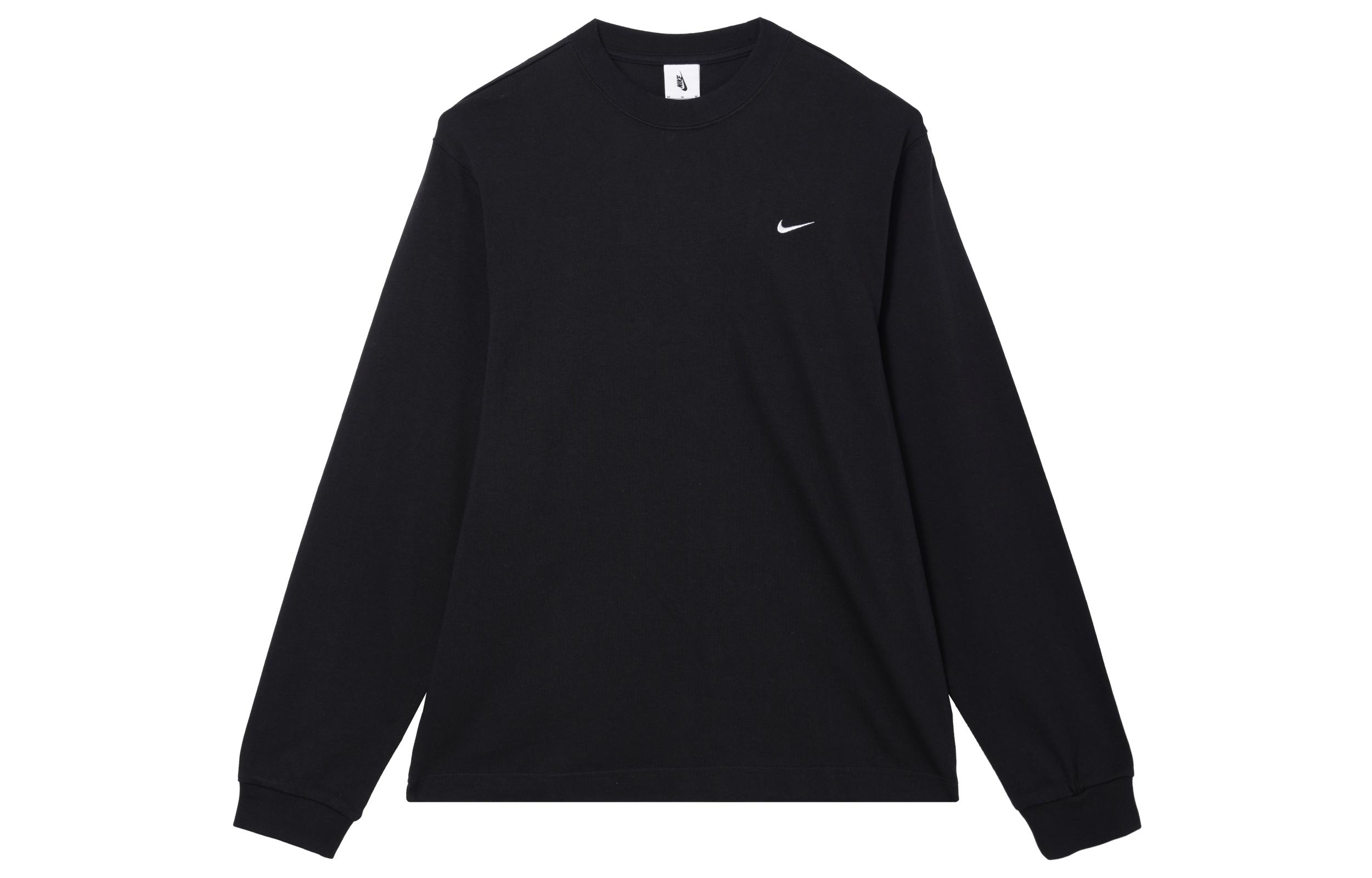 Nike Sweatshirts Men s Black Crew Neck Moderate Regular DX0885-010 S