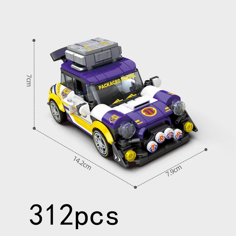 Mini Speed Cooper Super Race Stadt Freund Rennwagen Modell Bausteine Shop Miniatursteine Mädchen Technik Weihnachtsgeschenk