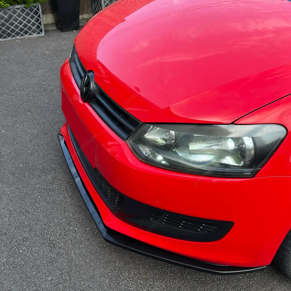 2Pcs Front Bumper Lip Diffuser For VW Polo MK5 6R 6C TDI TSI 2009-2017 Splitter Chin Retrofit Body Guard Kits Tuning Accessory