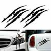 2pcs Claw Car Stickers, Black Car Headlight Decals, Claw Scratch