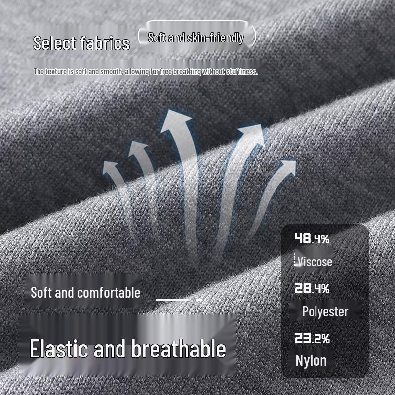 Hengyuanxiang Men's V-Neck Knitted Cardigan