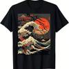 Retro Kanagawa Japanese Wave Cherry Blossom Art T-shirt Men's T-shirt Summer New Unisex T-shirt