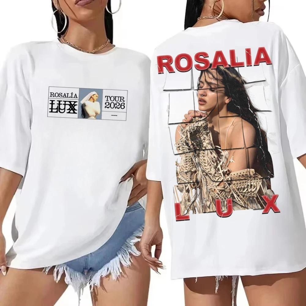Rosalia Lux Tour 2026 T-shirt Vintage Graphic Print Cotton Tee Rosalia T-shirt Retro Fan Gift for Women and Man Fashion Tee Tops