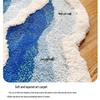 INS Style Long-Haired Non-Slip Wave Pattern Bedside Floor Mat – Customizable with Photos