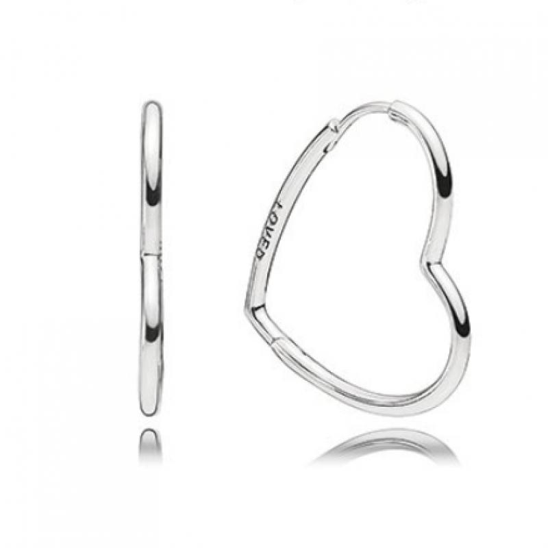 Pandora Heart Hoop Earring  297822