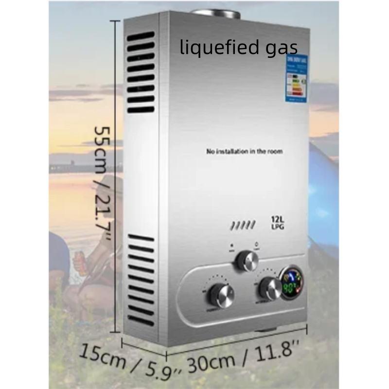 6L-18L Plynový ohřívač vody Domácí zásobníkový ohřívač vody Nerezový bezzásobníkový Propanový plyn LPG Kotel