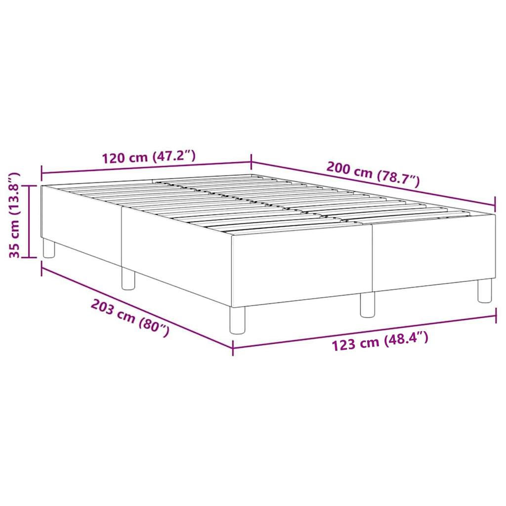Platform Bed Frame Blue 120 X 200 Cm Corduroy Fabric
