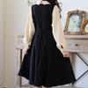 Girls' Fashionable Two-Piece Style Dress Spring/Fall Children's Vintage-Inspired Waist-Cinched Dress