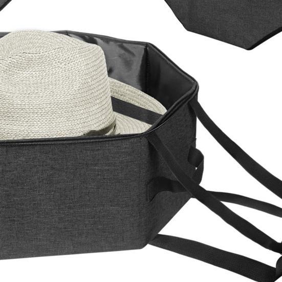 Hat Box with Handle Design Zipper Closure Extra Large Capacity Men Women Hat Storage Bag Home Travel Hat Organizer