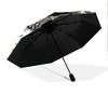 1pc Johnny Hallyday pattern Umbrella Portable Folding Umbrella Iron Frame Hole Bone Structure Outdoor Home Umbrella