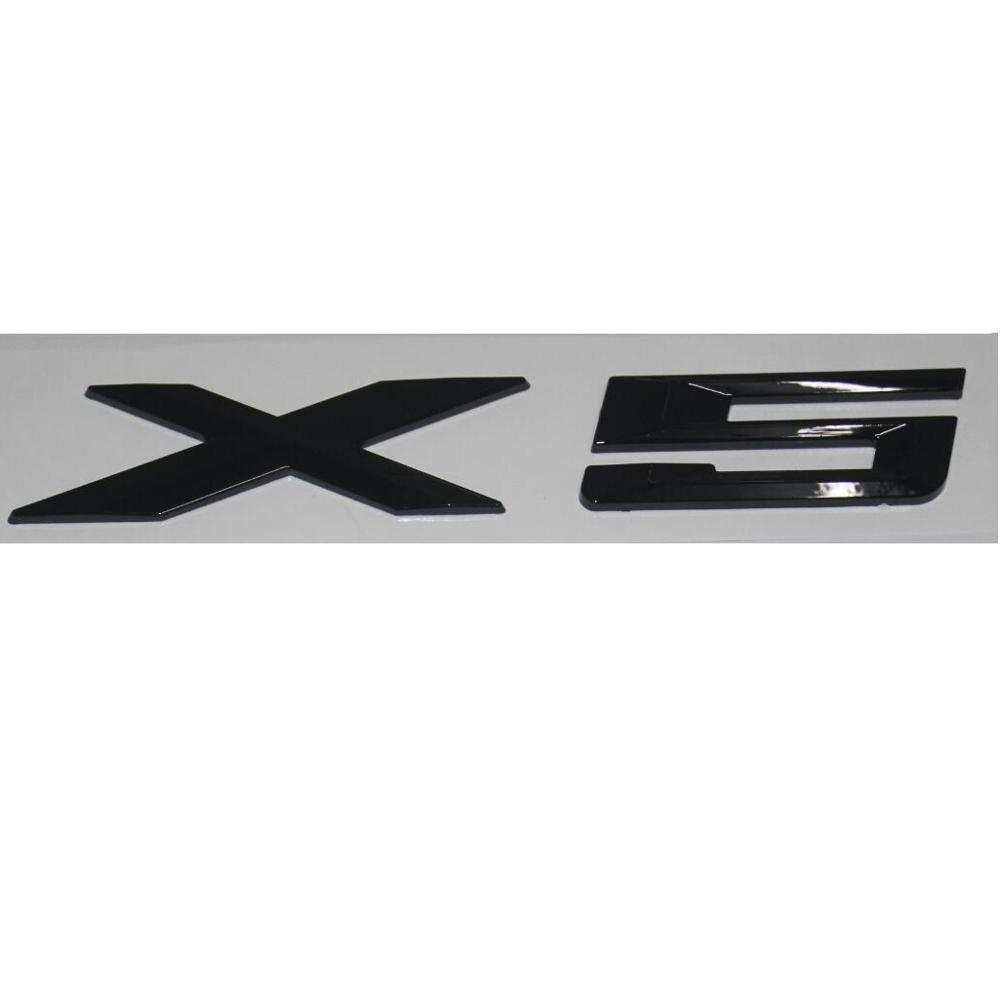 EDIS9 Brilliant Shiny Gloss Black Letters Trunk Emblems Number Badge for BMW X1 X2 X3 X4 X5 X6 X7 Z4 GT