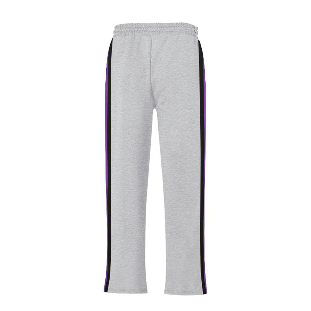 Men's Drawstring Trendy Contrast Color Striped Sports Casual Sweatpants