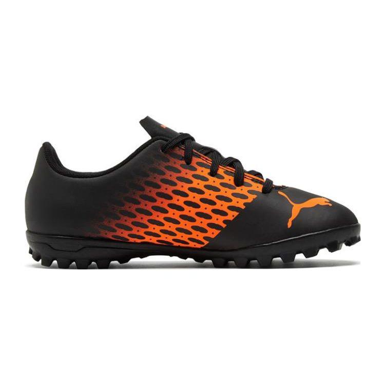 Puma Rapido 3 Spirit 3 TT Jr Comfortable Versatile Durable Low-Top Kids Football Shoes Kids Football Shoes Black Orange 106072-04