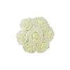 J-Rijzen Artificial Flowers 25PCS Real Looking Ivory Fake Roses with Stem for DIY Wedding Bouquets Centerpieces Party Ba