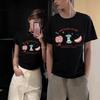 Summer new niche special cartoon sweet couple wear cotton short-sleeved T-shirt casual versatile men's and women's tops