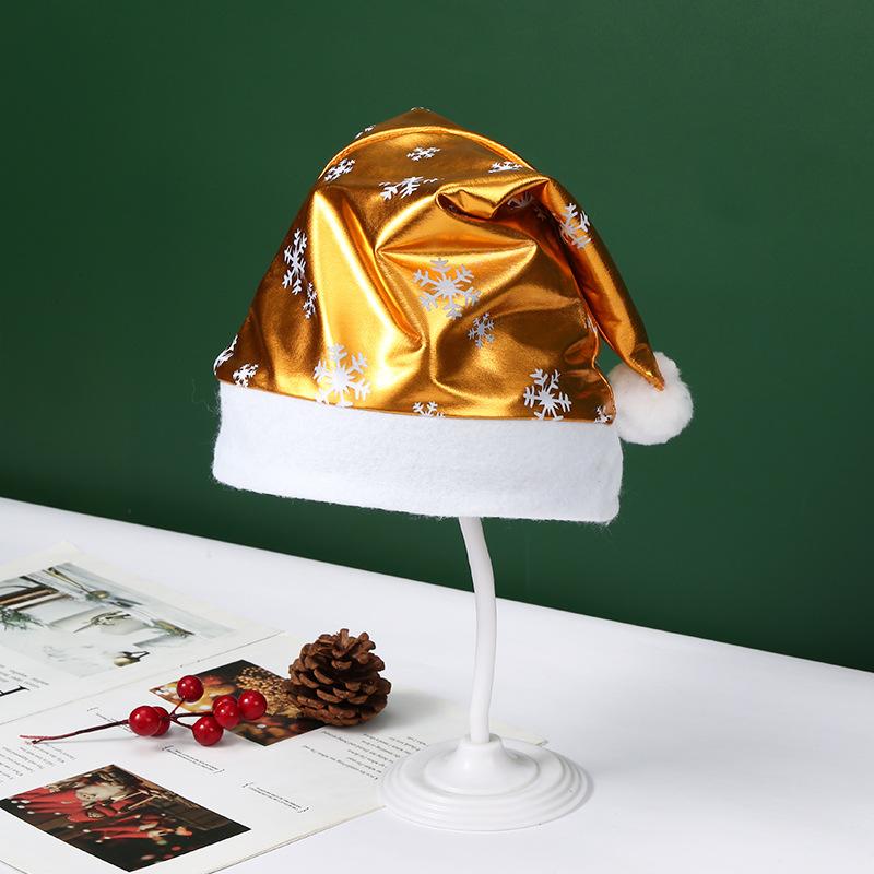 

Snowflake Bright Cloth Christmas Hat Christmas Party Decoration Santa Hat New Year Party Kids Gift Navidad Noel Xmas Decoration