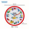 Fabrikwand 30cm Durchgehend Zweite T'S Uhr, Rot, Pokémon Design, Durchmesser, Analog, Lautlos, Zeiger, 2926-236