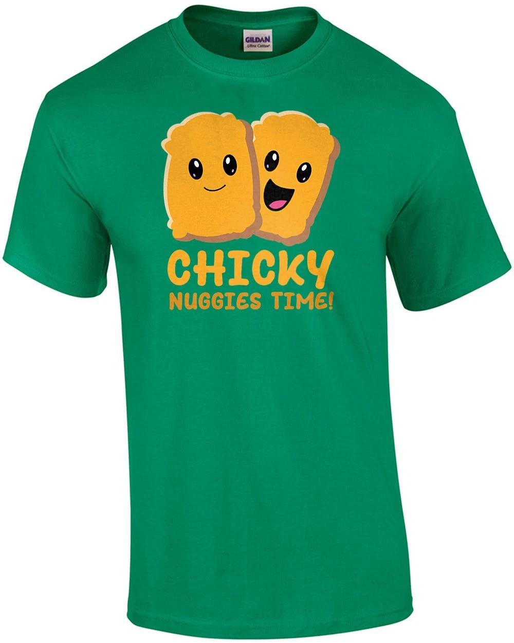 Chicky Nuggies Time! Funny Viral Meme T-Shirt 2XL