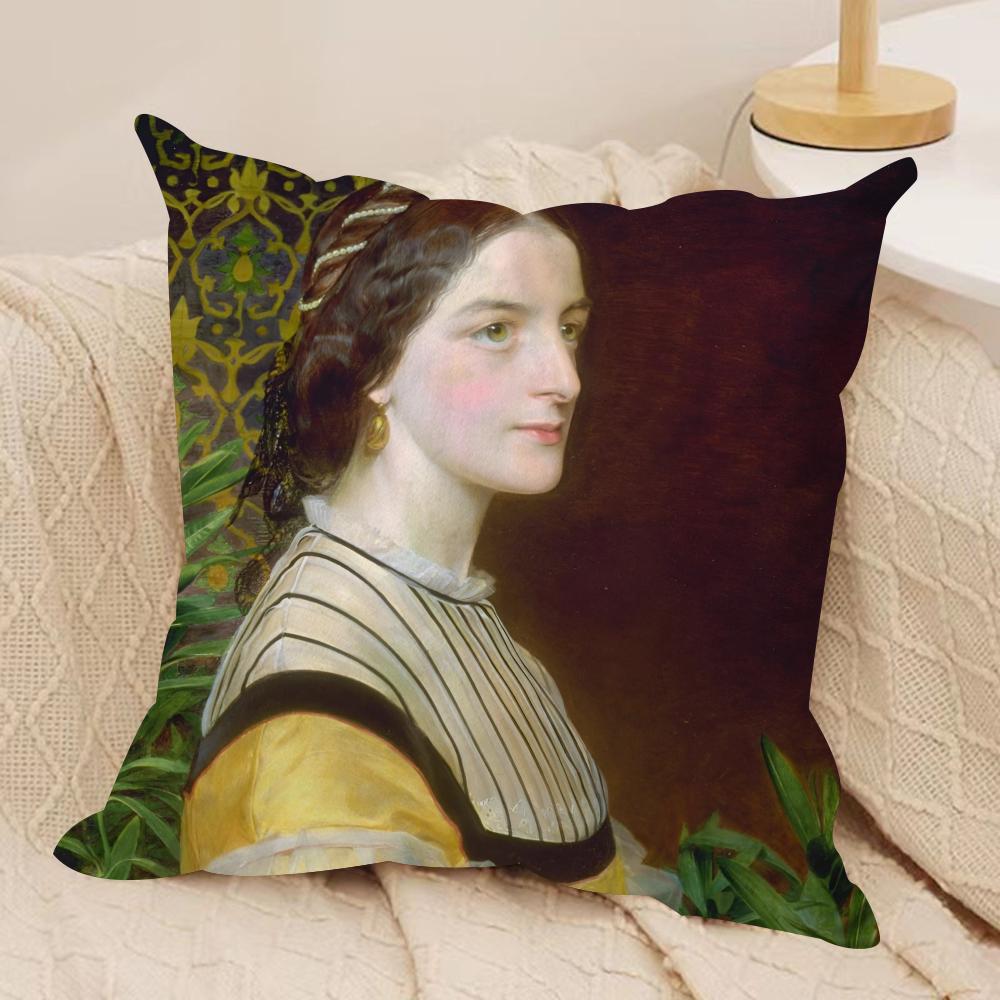 European Fun Figures Cushion Cover Silky Short Plush DoubleSided Printed Pillow Case for Sofa All Seasons Home Decor Gift