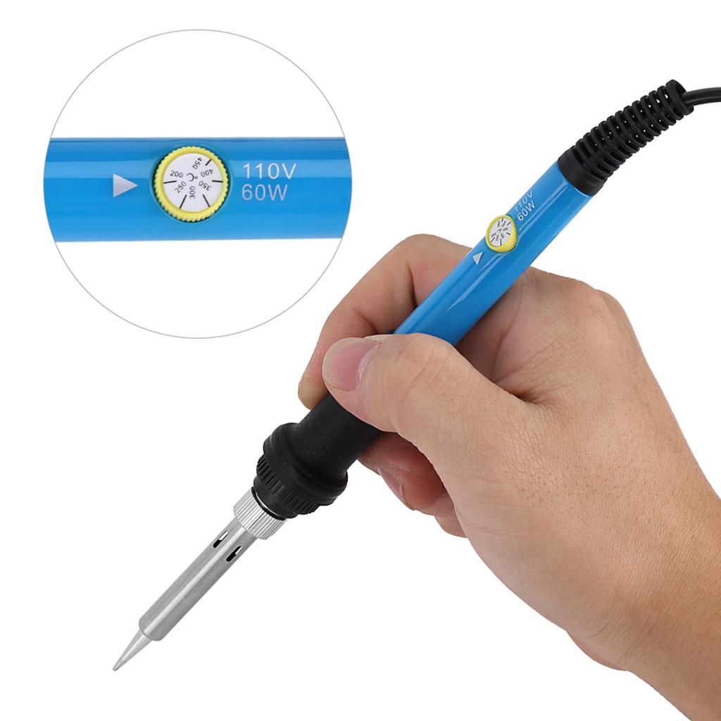60W Electric Soldering Iron Temp Hand Tool Kit with Button