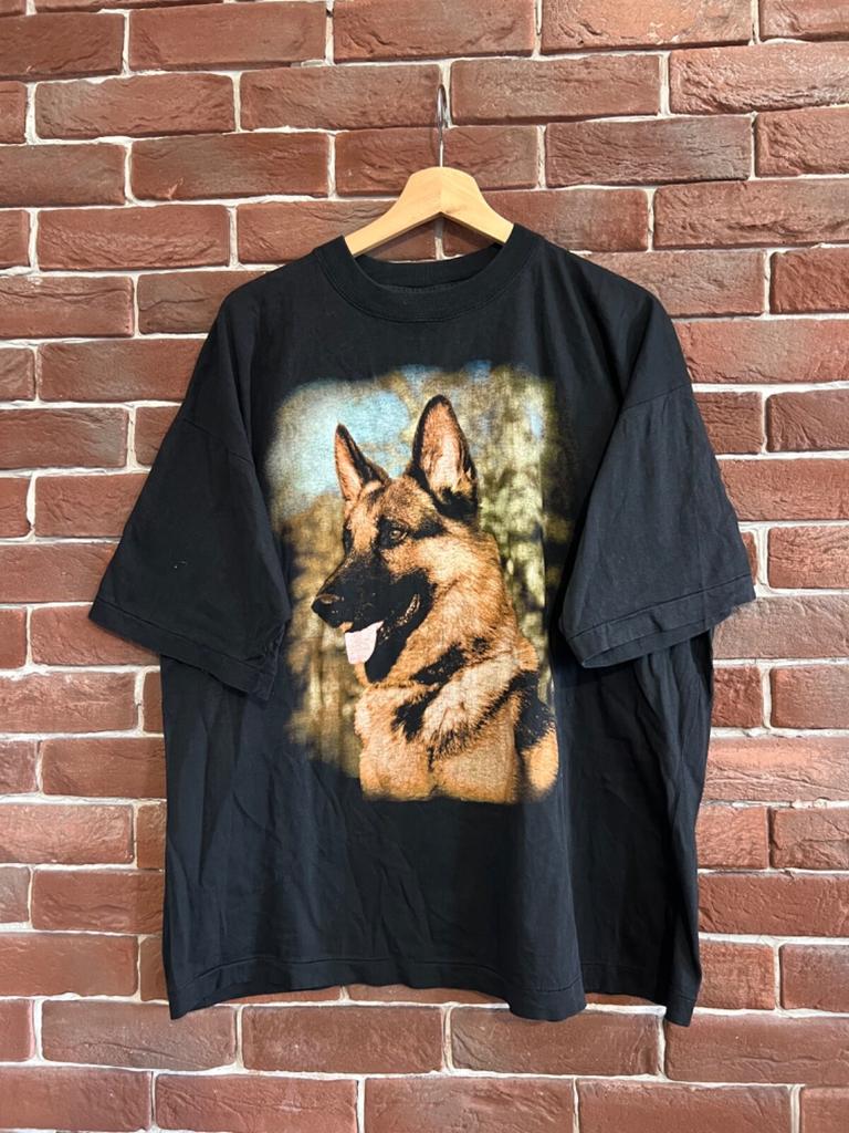 Vintage Nature T Shirt Dog 90s Graphic Animal Size xXL Black Unisex T-Shirt