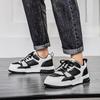 Guochao herrskor nischdesignkänsla vår 2025 nya små vita skor plattform sport casual svartvita panda brädskor